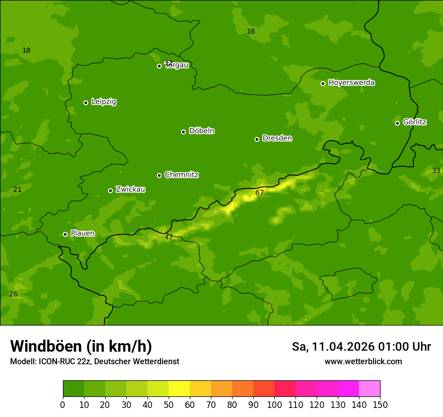 Modellkarte ICON-RUC – vmax – sn
