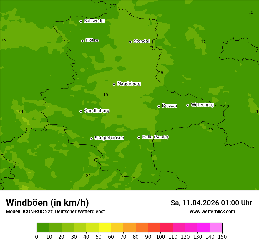 Modellkarte ICON-RUC – vmax – st