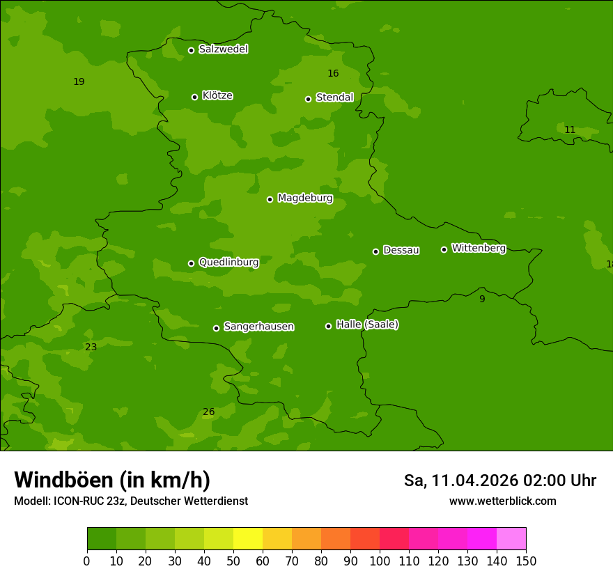 Modellkarte ICON-RUC – vmax – st