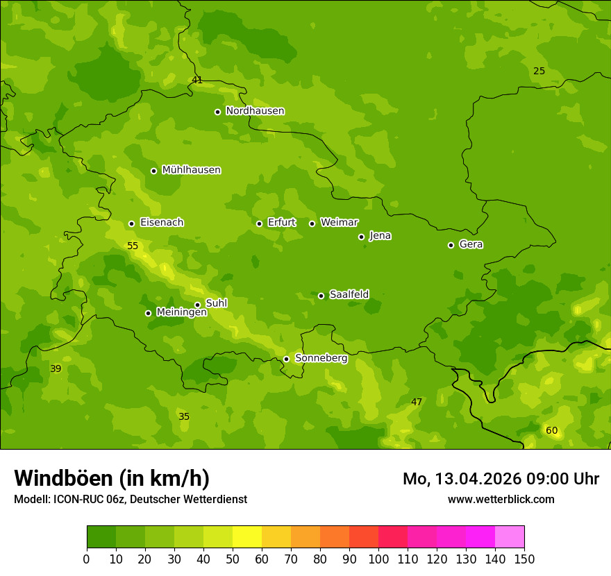 Modellkarte ICON-RUC – vmax – th