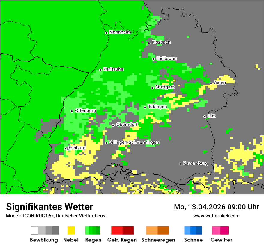 Modellkarte ICON-RUC – ww – bw