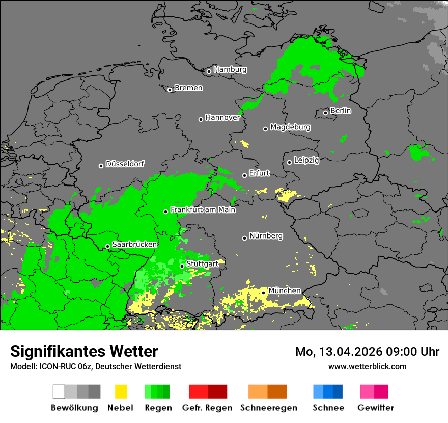 Modellkarte ICON-RUC – ww – deutschland