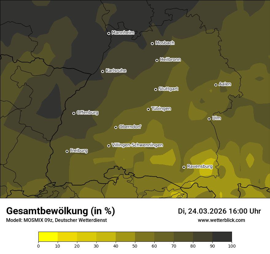 Modellkarte MOSMIX – clct – bw