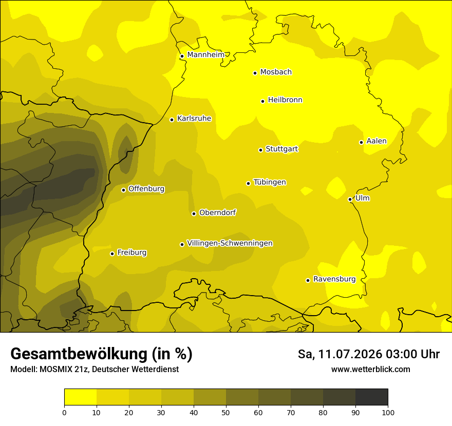 Modellkarte MOSMIX – clct – bw