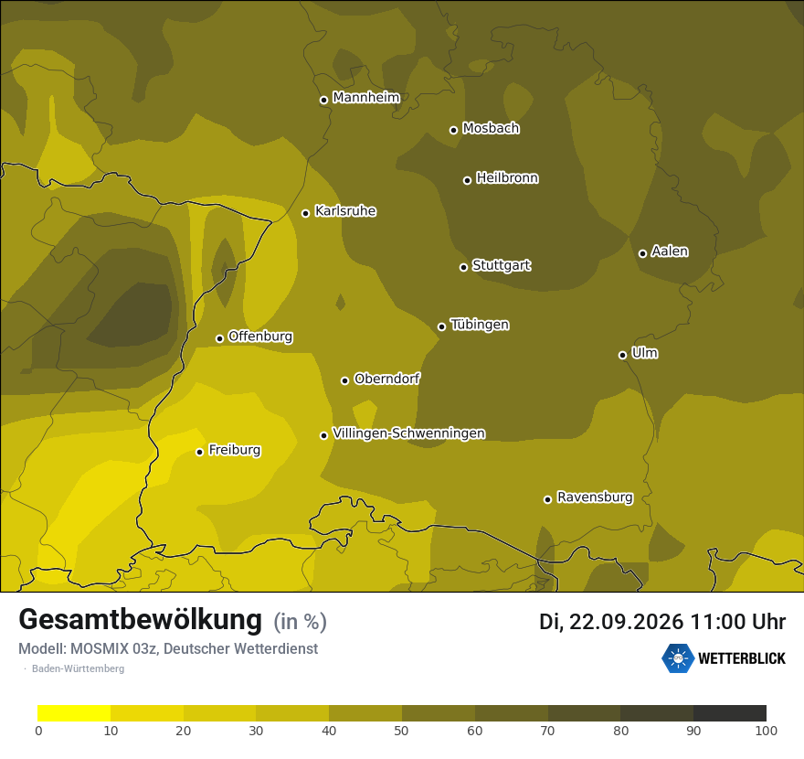 Modellkarte MOSMIX – clct – bw