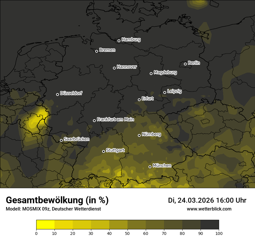 Modellkarte MOSMIX – clct – deutschland