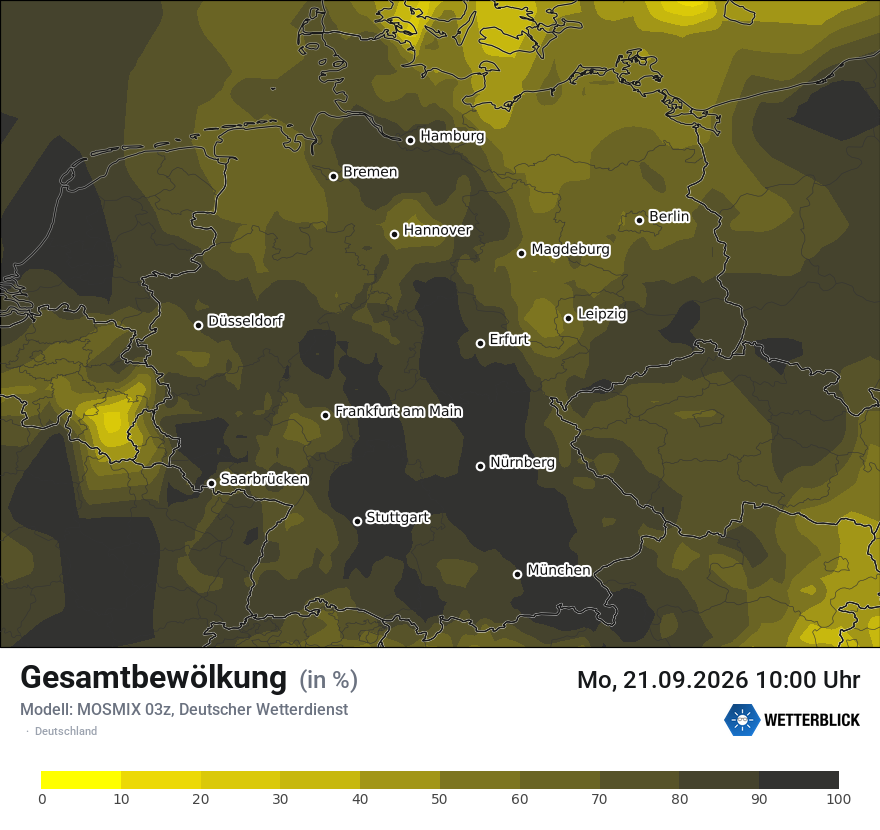 Modellkarte MOSMIX – clct – deutschland