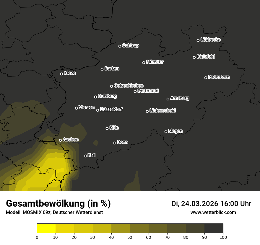 Modellkarte MOSMIX – clct – nrw
