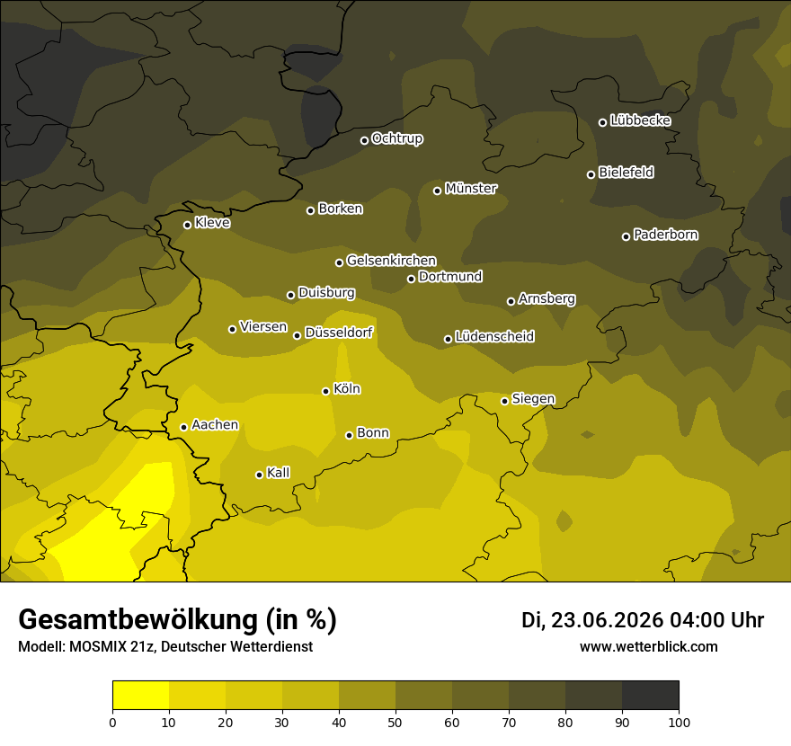 Modellkarte MOSMIX – clct – nrw