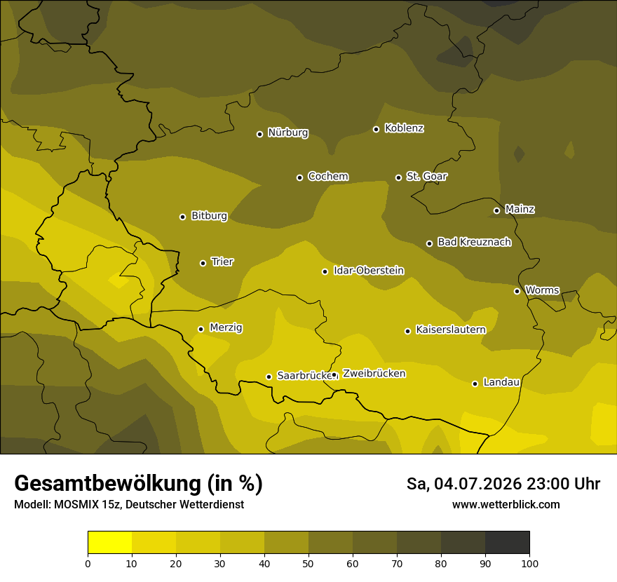 Modellkarte MOSMIX – clct – rp