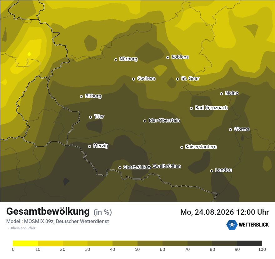 Modellkarte MOSMIX – clct – rp