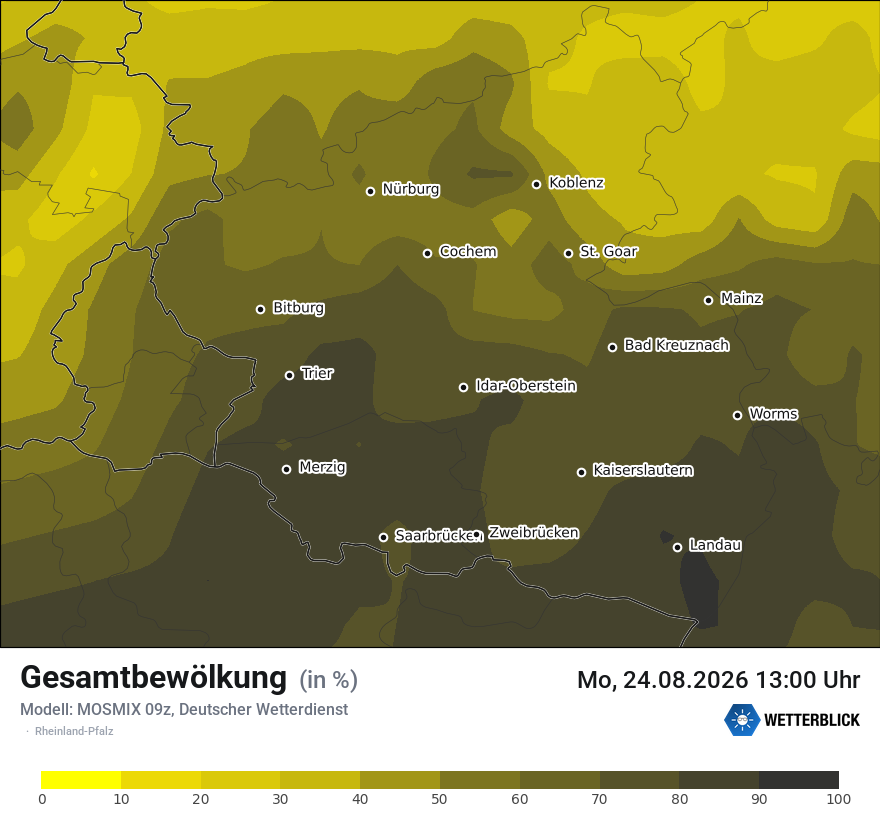Modellkarte MOSMIX – clct – rp