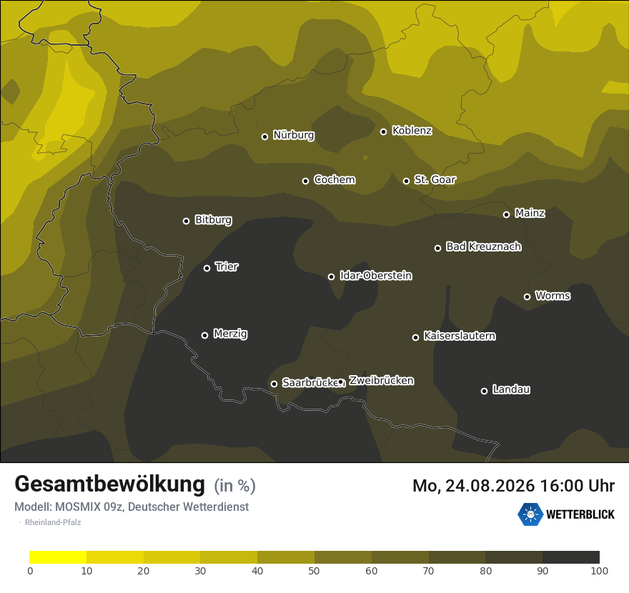 Modellkarte MOSMIX – clct – rp