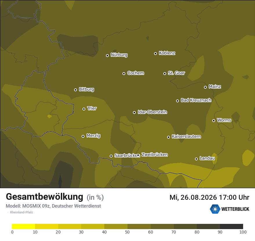 Modellkarte MOSMIX – clct – rp