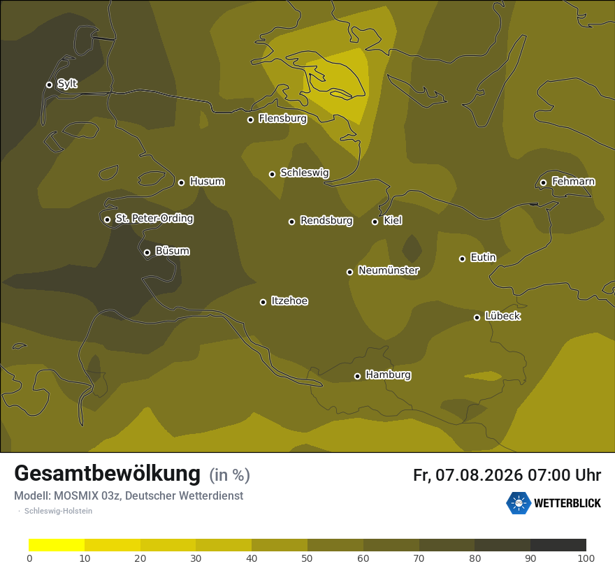 Modellkarte MOSMIX – clct – sh