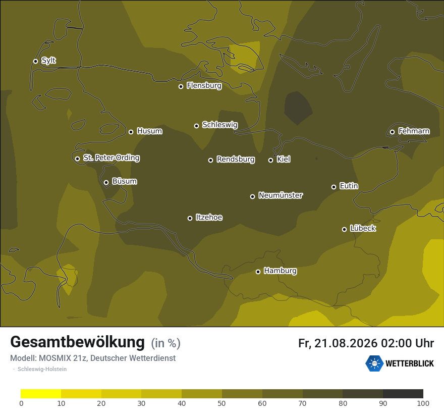 Modellkarte MOSMIX – clct – sh
