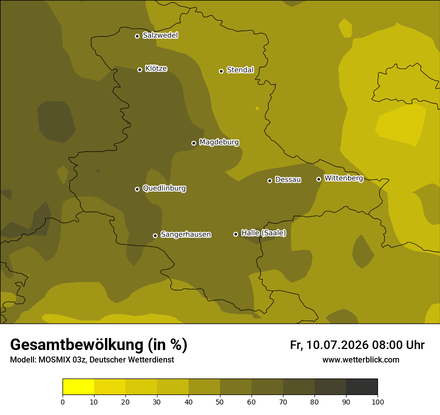 Modellkarte MOSMIX – clct – st
