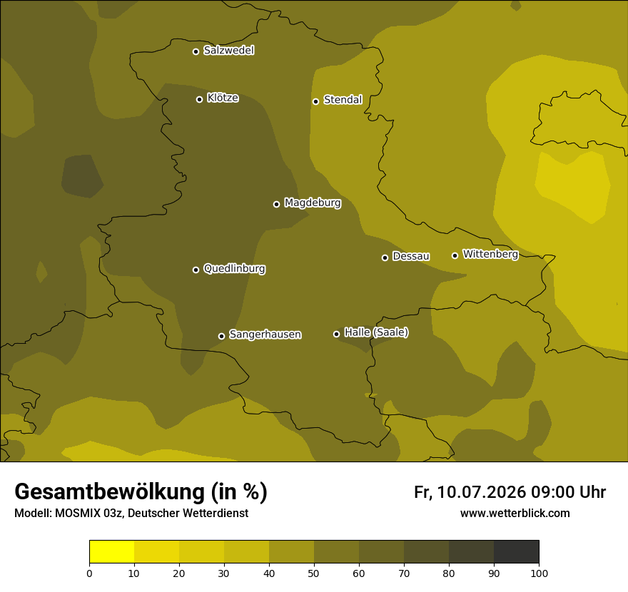 Modellkarte MOSMIX – clct – st