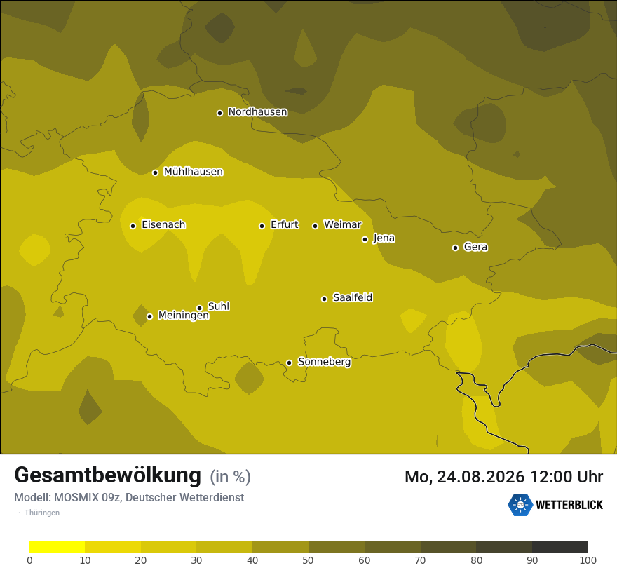 Modellkarte MOSMIX – clct – th