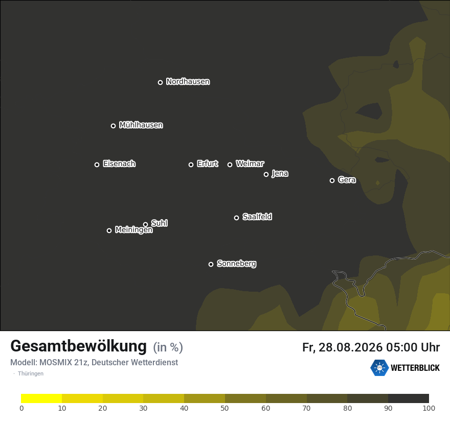 Modellkarte MOSMIX – clct – th
