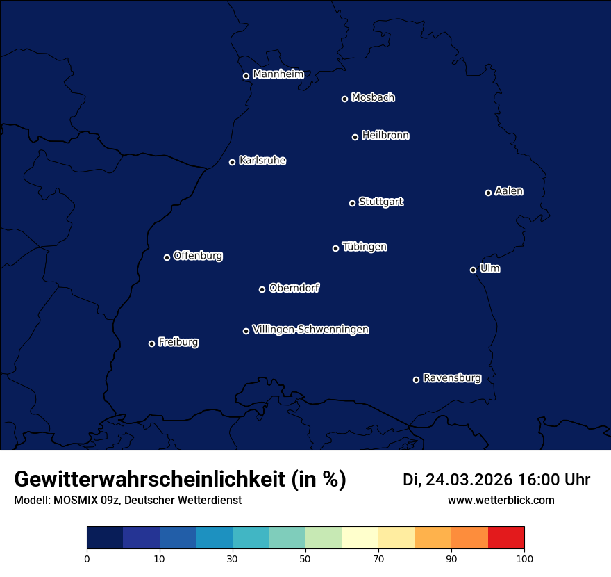 Modellkarte MOSMIX – gewitter – bw