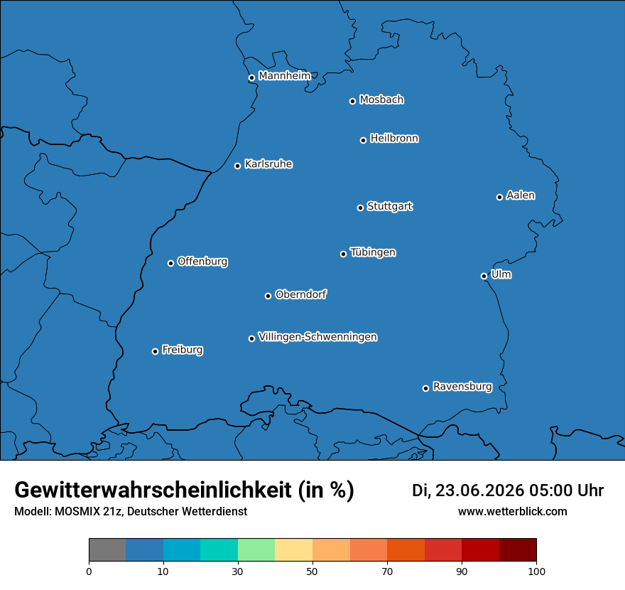 Modellkarte MOSMIX – gewitter – bw