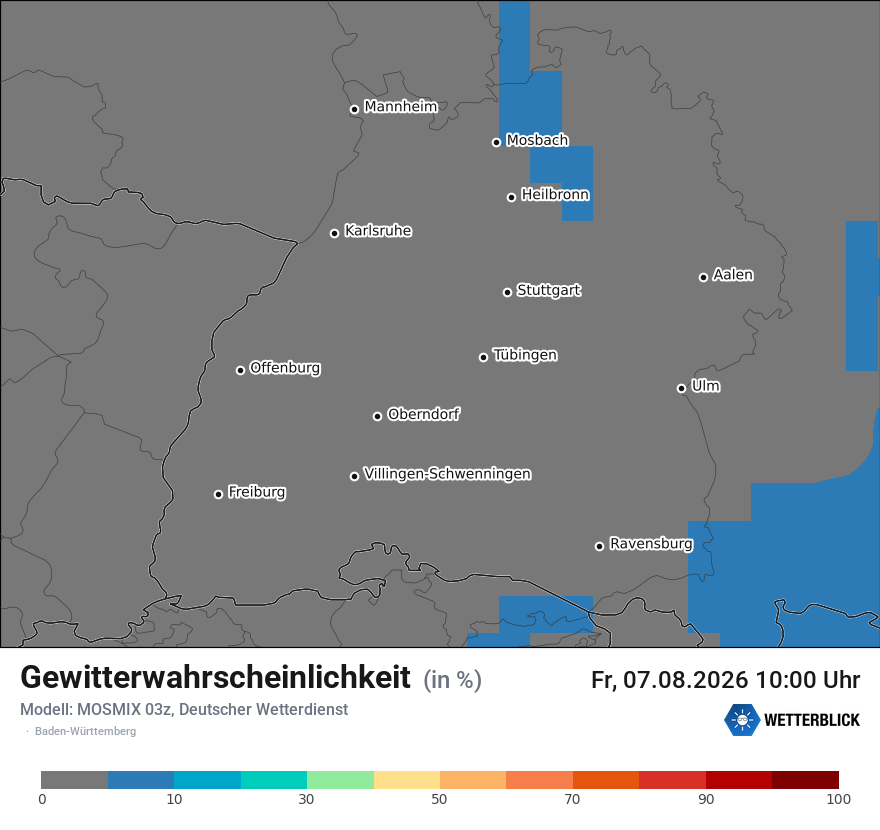 Modellkarte MOSMIX – gewitter – bw