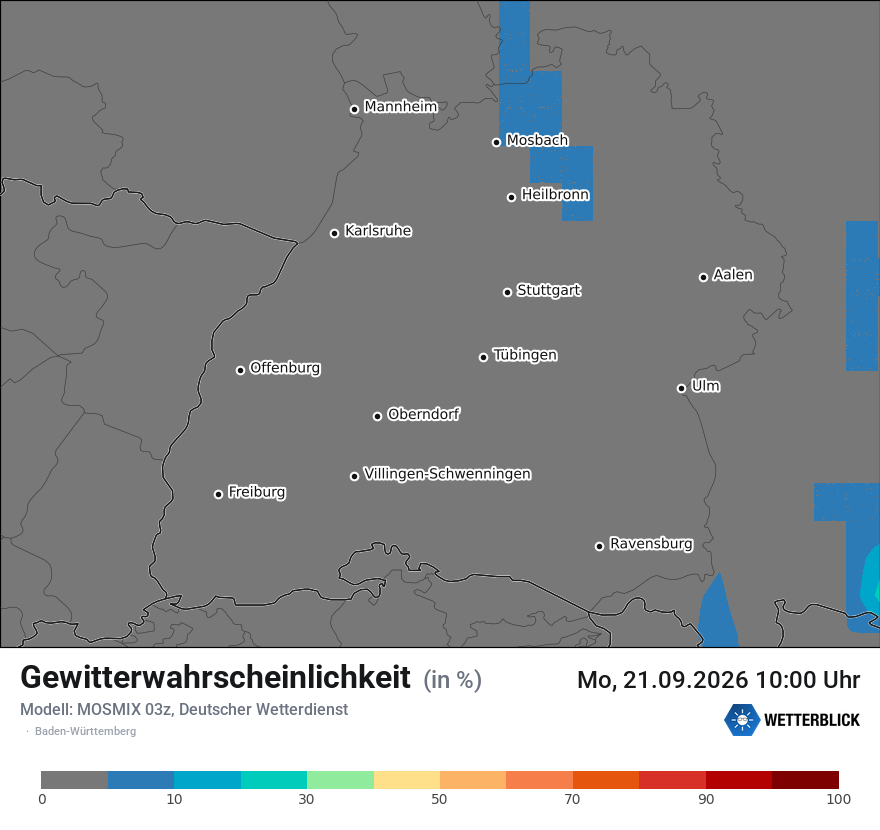 Modellkarte MOSMIX – gewitter – bw