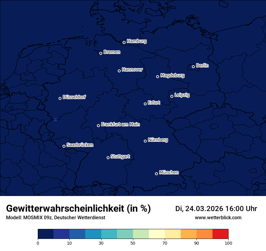 Modellkarte MOSMIX – gewitter – deutschland