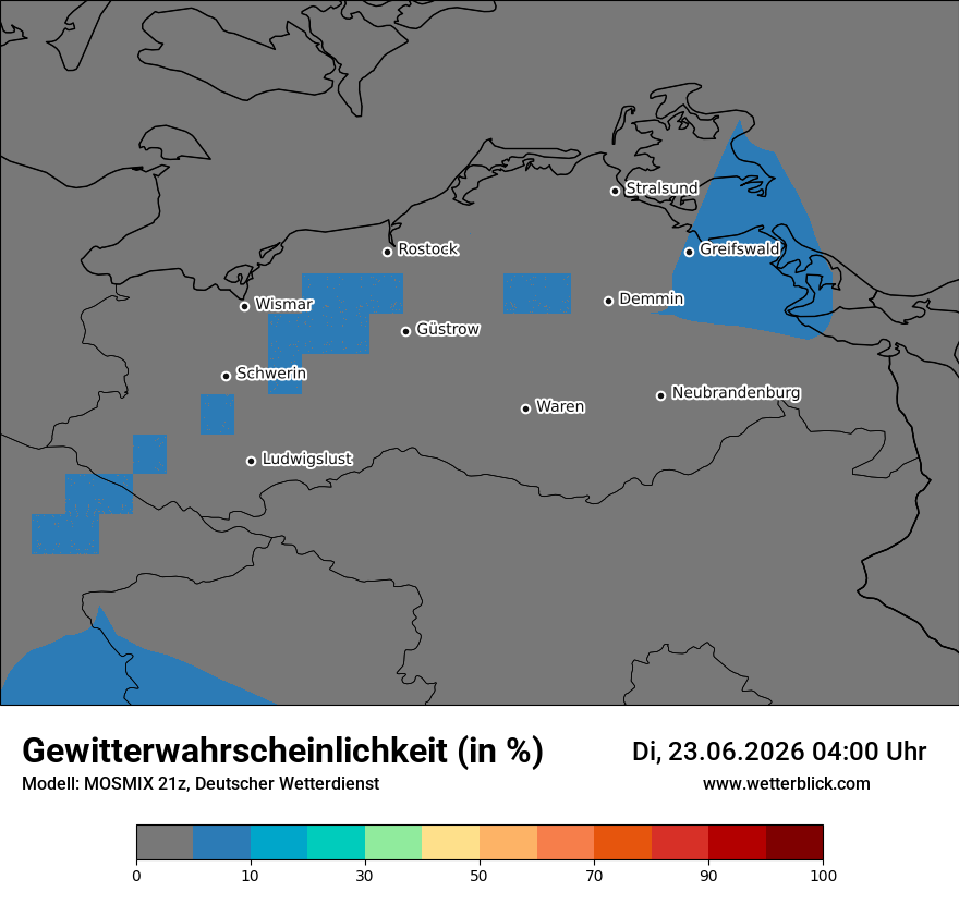 Modellkarte MOSMIX – gewitter – mv