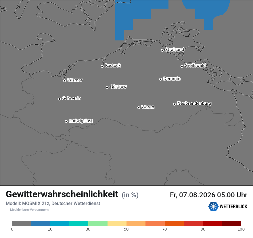 Modellkarte MOSMIX – gewitter – mv