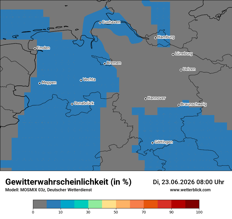 Modellkarte MOSMIX – gewitter – ni