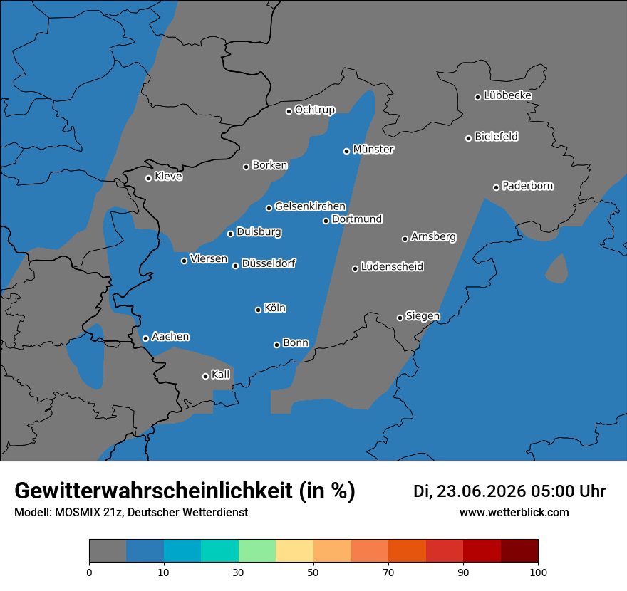 Modellkarte MOSMIX – gewitter – nrw