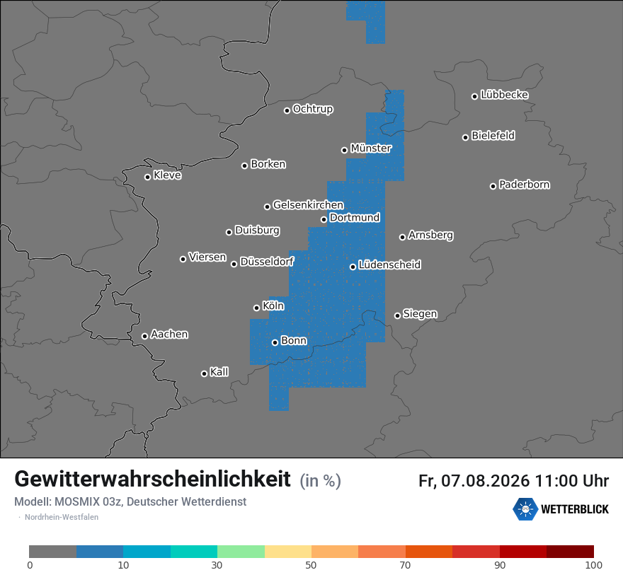 Modellkarte MOSMIX – gewitter – nrw