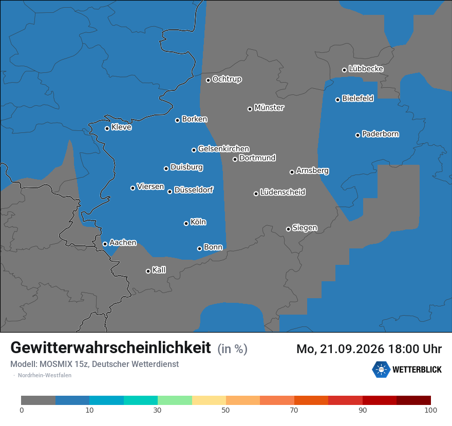 Modellkarte MOSMIX – gewitter – nrw