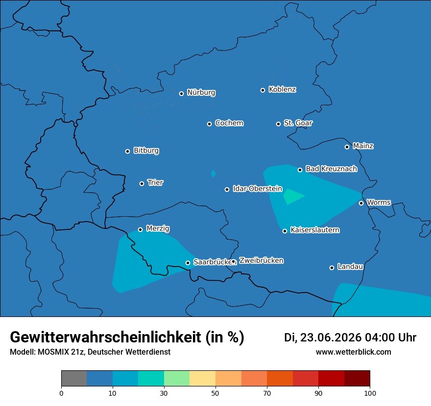Modellkarte MOSMIX – gewitter – rp