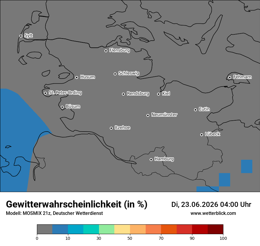 Modellkarte MOSMIX – gewitter – sh
