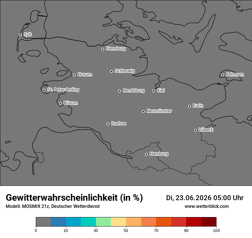 Modellkarte MOSMIX – gewitter – sh