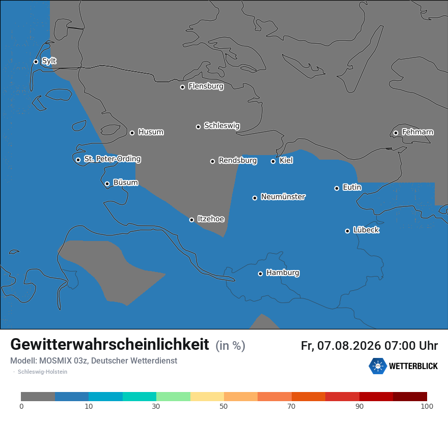 Modellkarte MOSMIX – gewitter – sh
