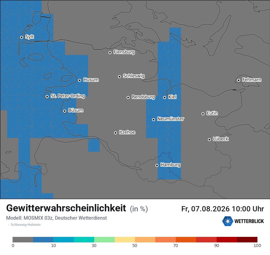 Modellkarte MOSMIX – gewitter – sh