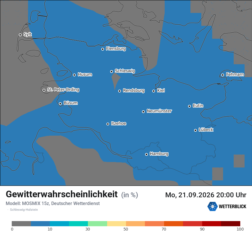 Modellkarte MOSMIX – gewitter – sh