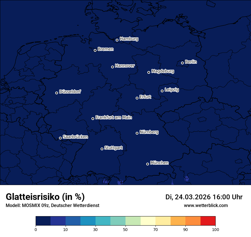 Modellkarte MOSMIX – glatteis – deutschland