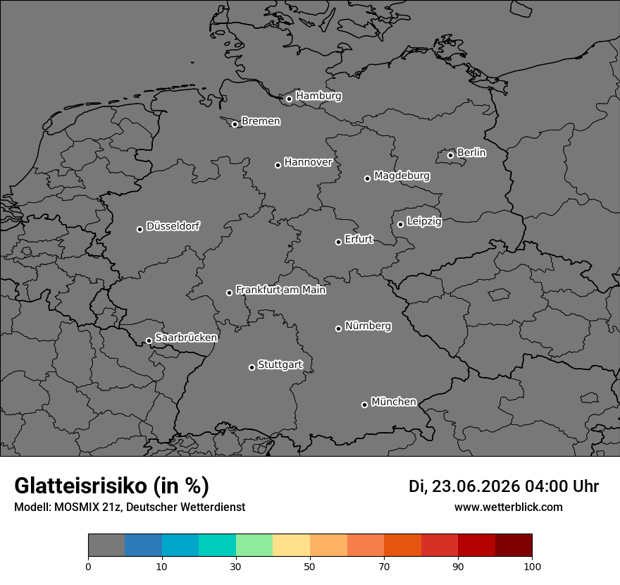 Modellkarte MOSMIX – glatteis – deutschland