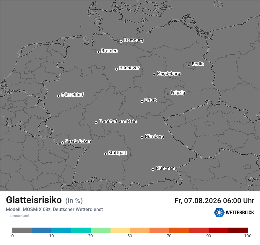 Modellkarte MOSMIX – glatteis – deutschland