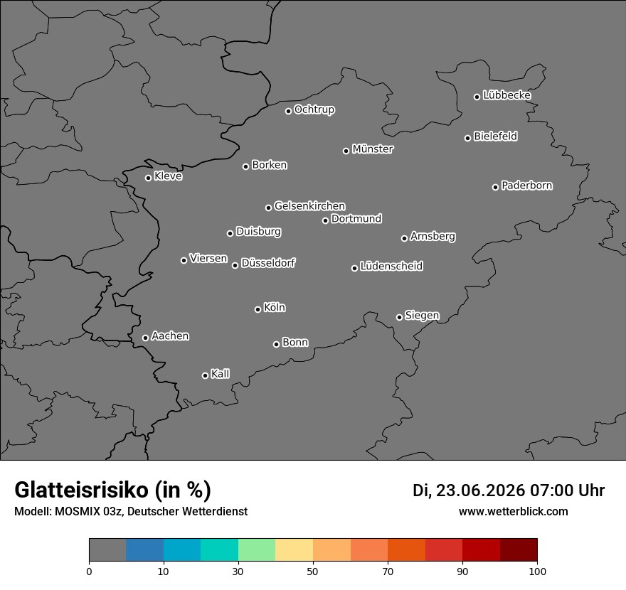 Modellkarte MOSMIX – glatteis – nrw