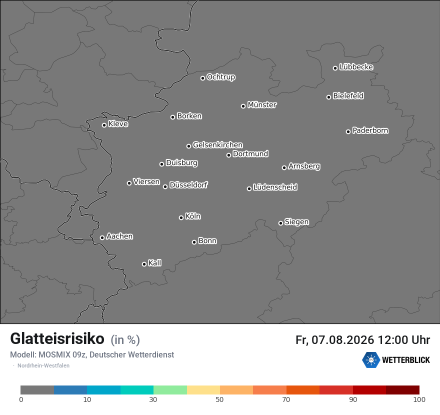Modellkarte MOSMIX – glatteis – nrw