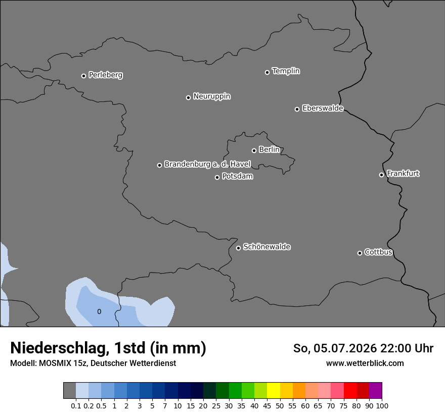 Modellkarte MOSMIX – precip – bb