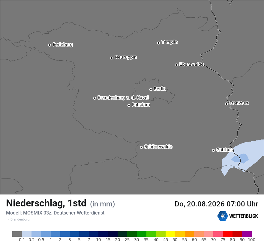 Modellkarte MOSMIX – precip – bb