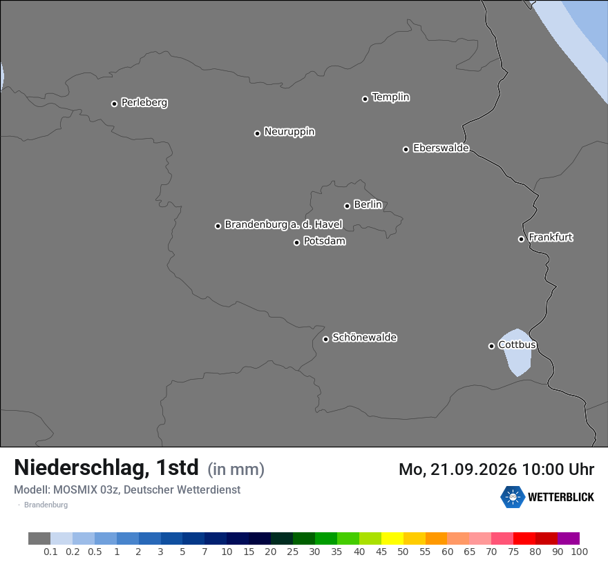 Modellkarte MOSMIX – precip – bb