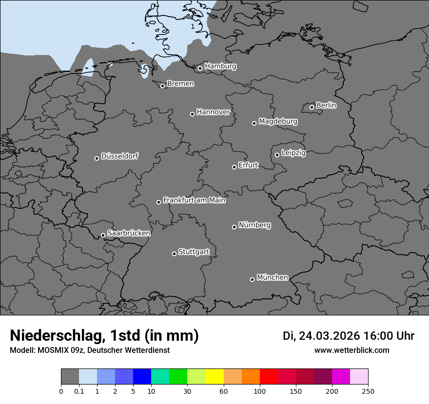 Modellkarte MOSMIX – precip – deutschland